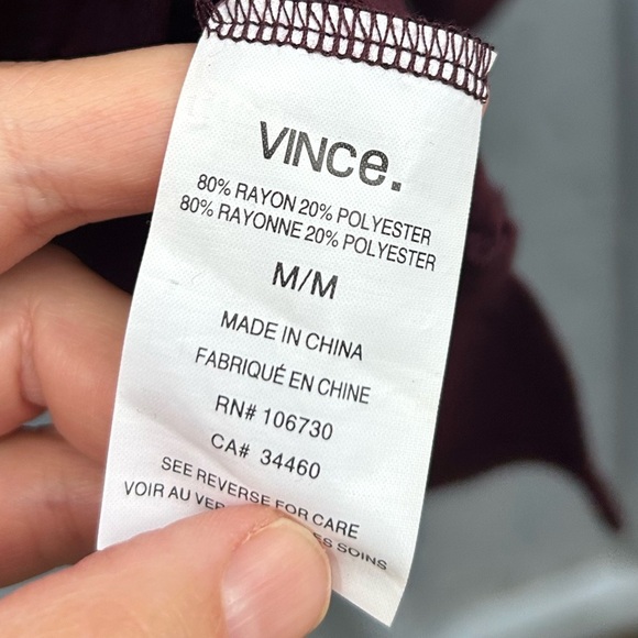 Vince Oxblood light knit long sleeve, size M - Picture 9 of 9